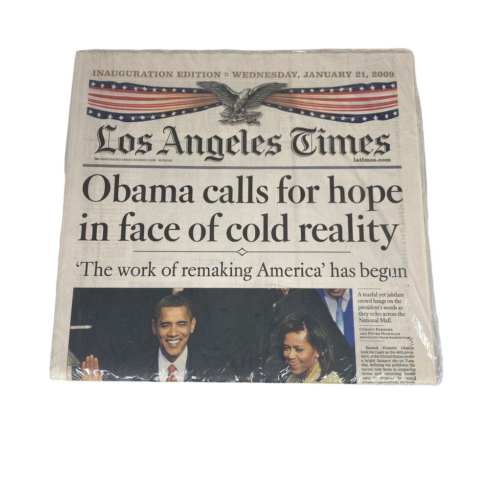 L.A Times January 21, 2009 Barack Obama Inauguration Edition